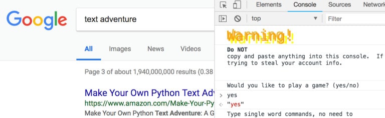 google-hidden-text-adventure-game