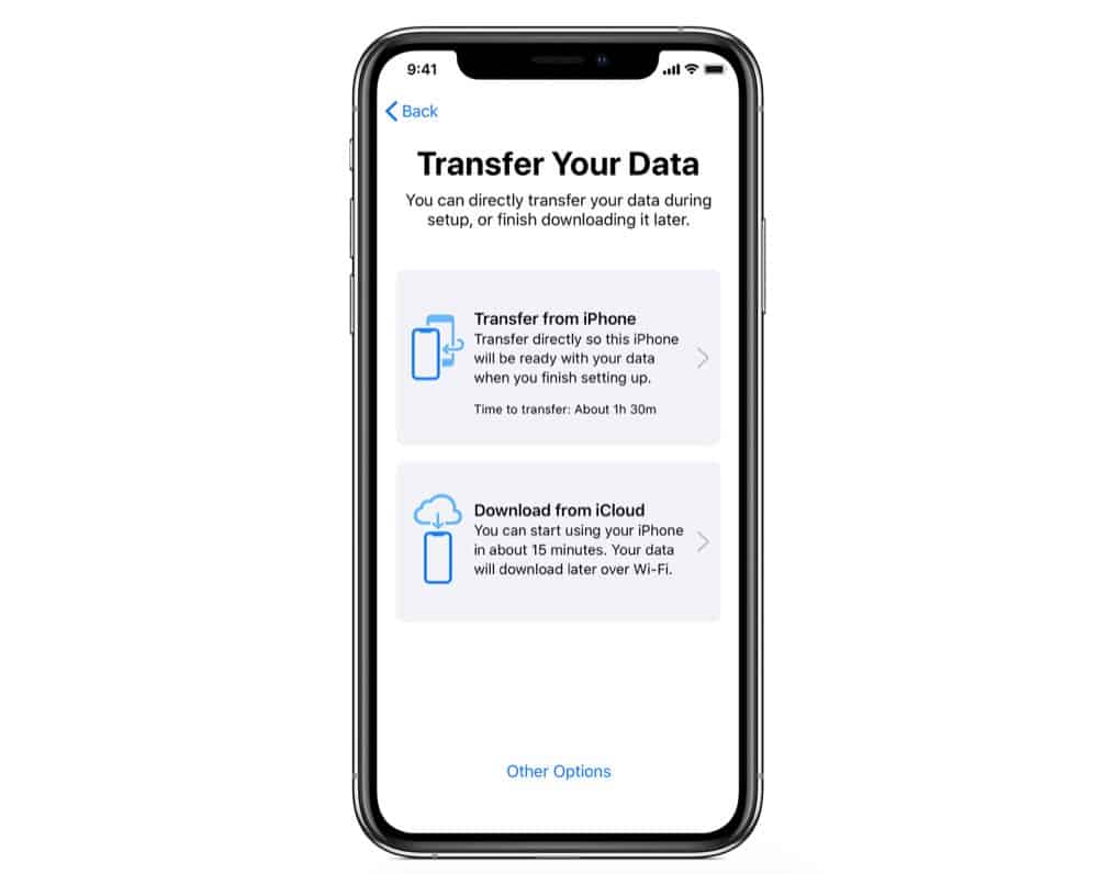 wireless iPhone migration