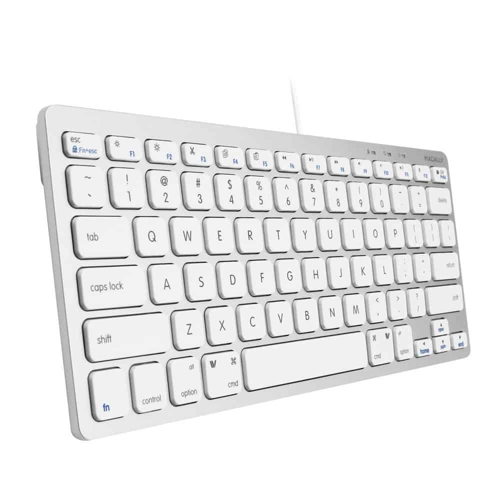 Macally USB Wired Compact Keyboard - Small & Slim