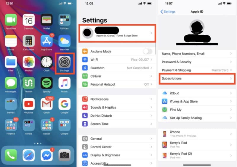 how to cancel subscription on iphone