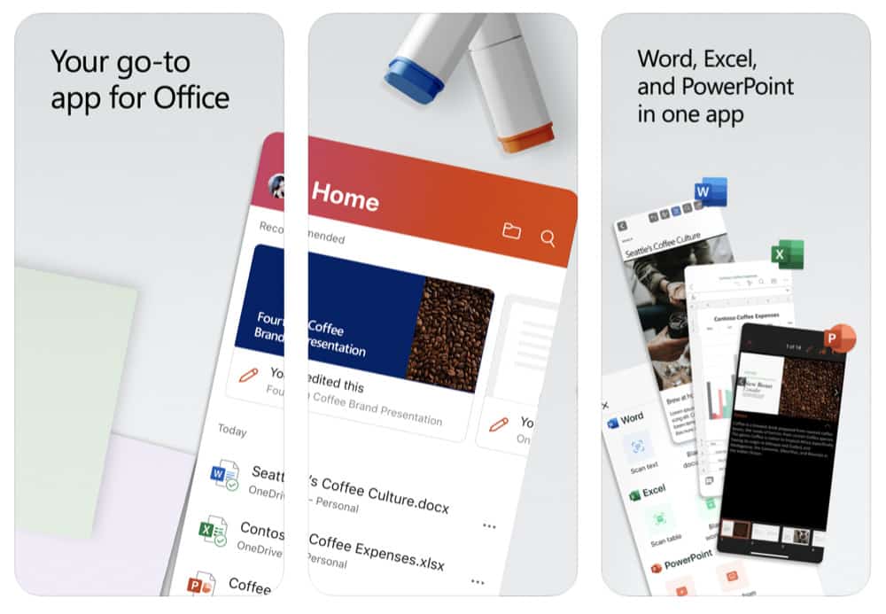 Os 10 melhores aplicativos para iPhone para empresas em 2020 (atualizado) Microsoft Office