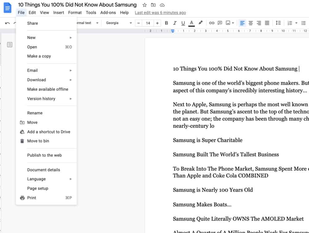 how to print from google docs