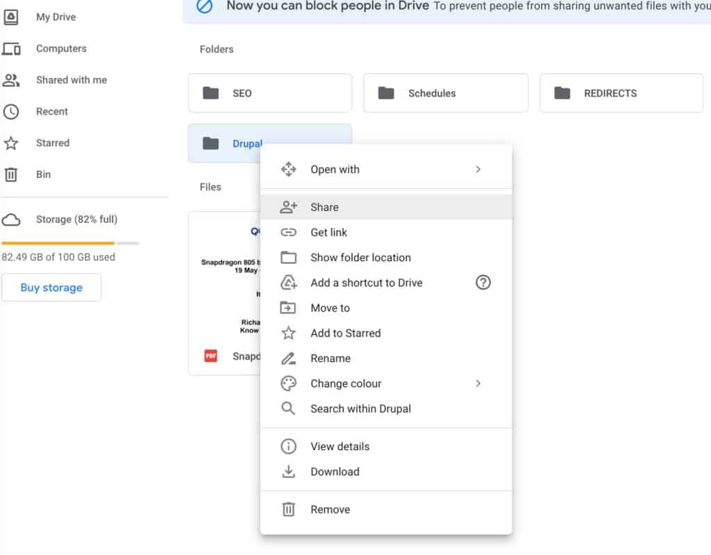 How To Share A Folder On Google Drive