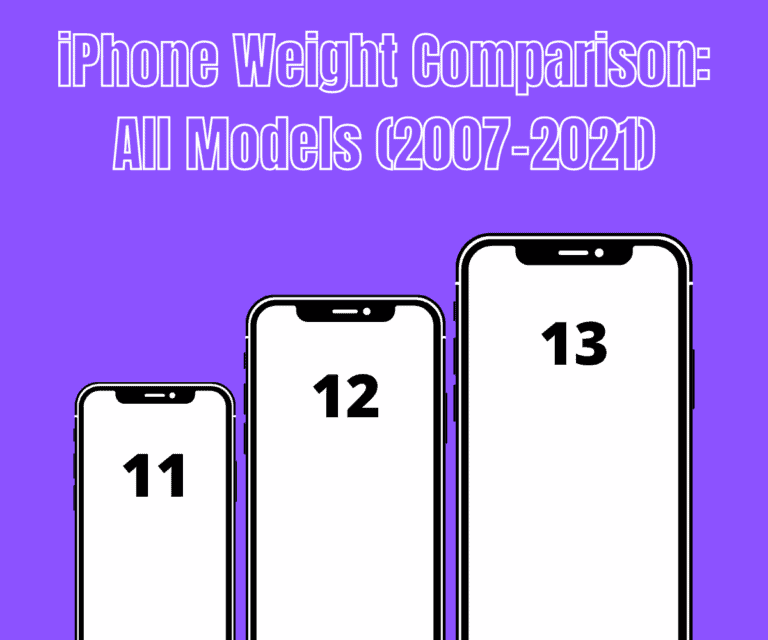 iPhone Weight Comparison All Models Compared (2007 2021)
