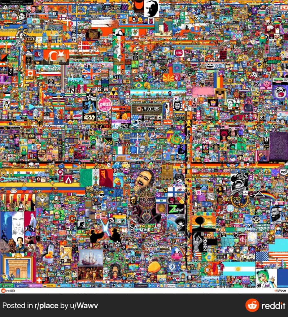 Reddit Place is OVER – Here’s The Final Image reddit place final image