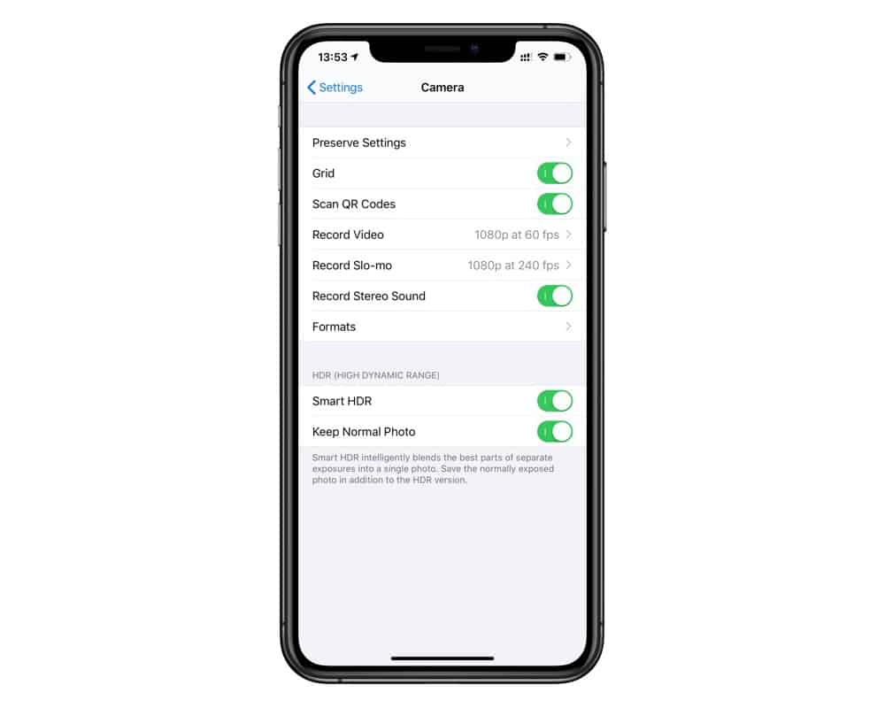 How To Enable iPhone Camera Grid (And Why You Should It) iphone camera-settings