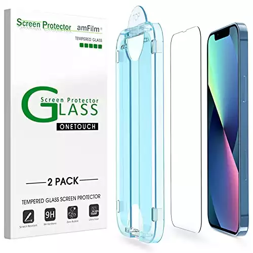 amFilm 2 Pack OneTouch Glass Screen Protector