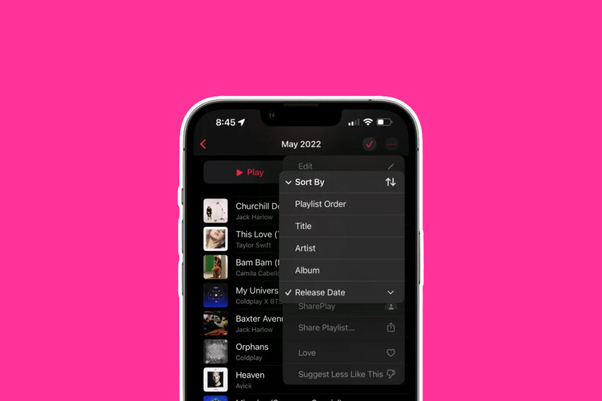 apple music dark mode