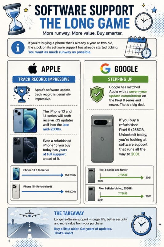 does ios get better support than android
